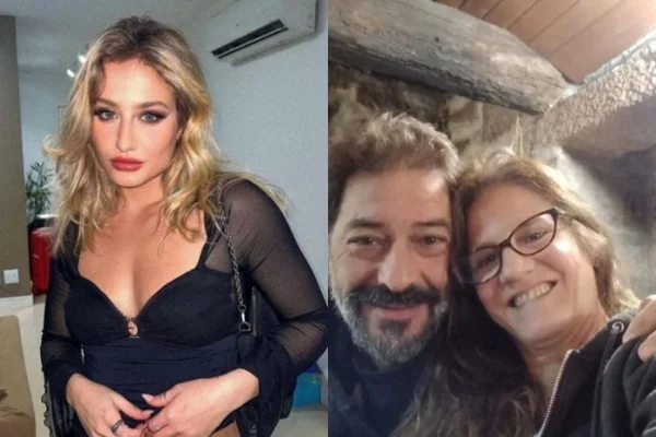 Bruna Griphao, o padrasto e a mãe