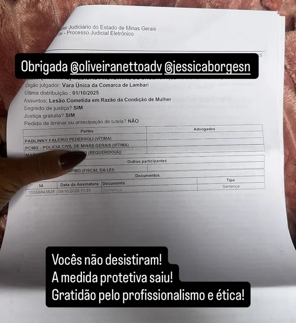Ex-dançarina do Faustão recebe medida protetiva após ataque da mãe