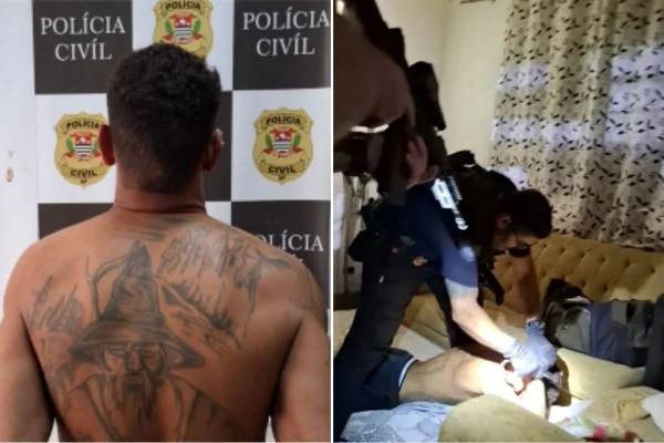Imagem colorida mostra prisão de suspeito por estuprar mulher em SP. Metrópoles