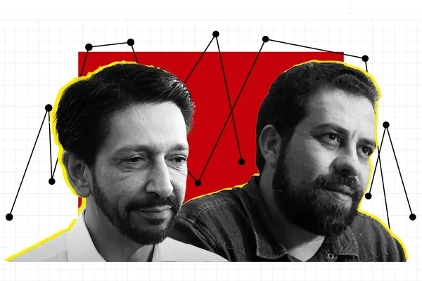 Montagem mostra Ricardo Nunes e Guilherme Boulos - Metrópoles