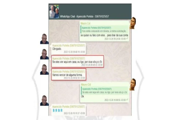 Imagem colorida e conversa dos golpistas - Metrópoles