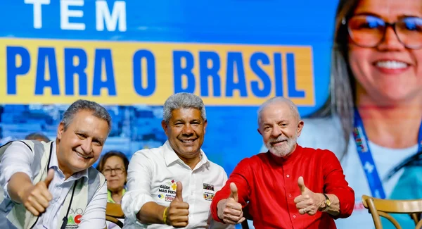 Ministro da Casa Civil, Rui Costa, presidente Lula e o governador da Bahia, Jerônimo Rodrigues