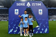 Pedro Rodríguez posa com os filhos após jogo