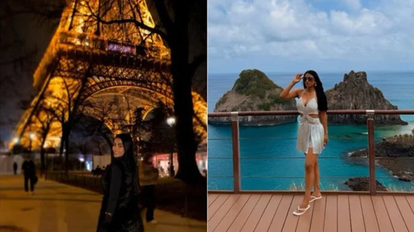 mulher em paris e Fernando de Noronha