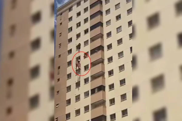 corpo de bombeiros fazendo salvamento