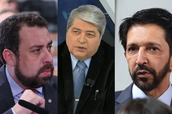 Guilherme Boulos, José Luiz Datena e Ricardo Nunes - Metrópoles