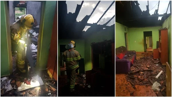 Criança de 3 anos incendeia casa ao brincar com fogo em Minas Gerais