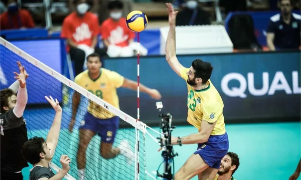 Seleção Brasileira de vôlei masculino atuando na Liga das Nações - Metrópoles