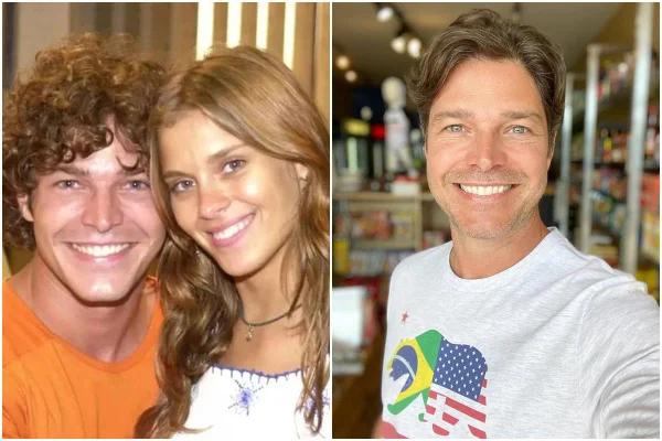 montagem com cena da novela mulheres apaixonadas e uma foto atual de erik marmo - metrópoles