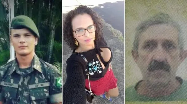 montagem com três fotos de pessoas diferentes