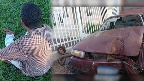 Homem pula de carro em movimento após ser enforcado por ladrões em MS