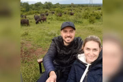 O empresário Adalberto Junior com a esposa Fernanda