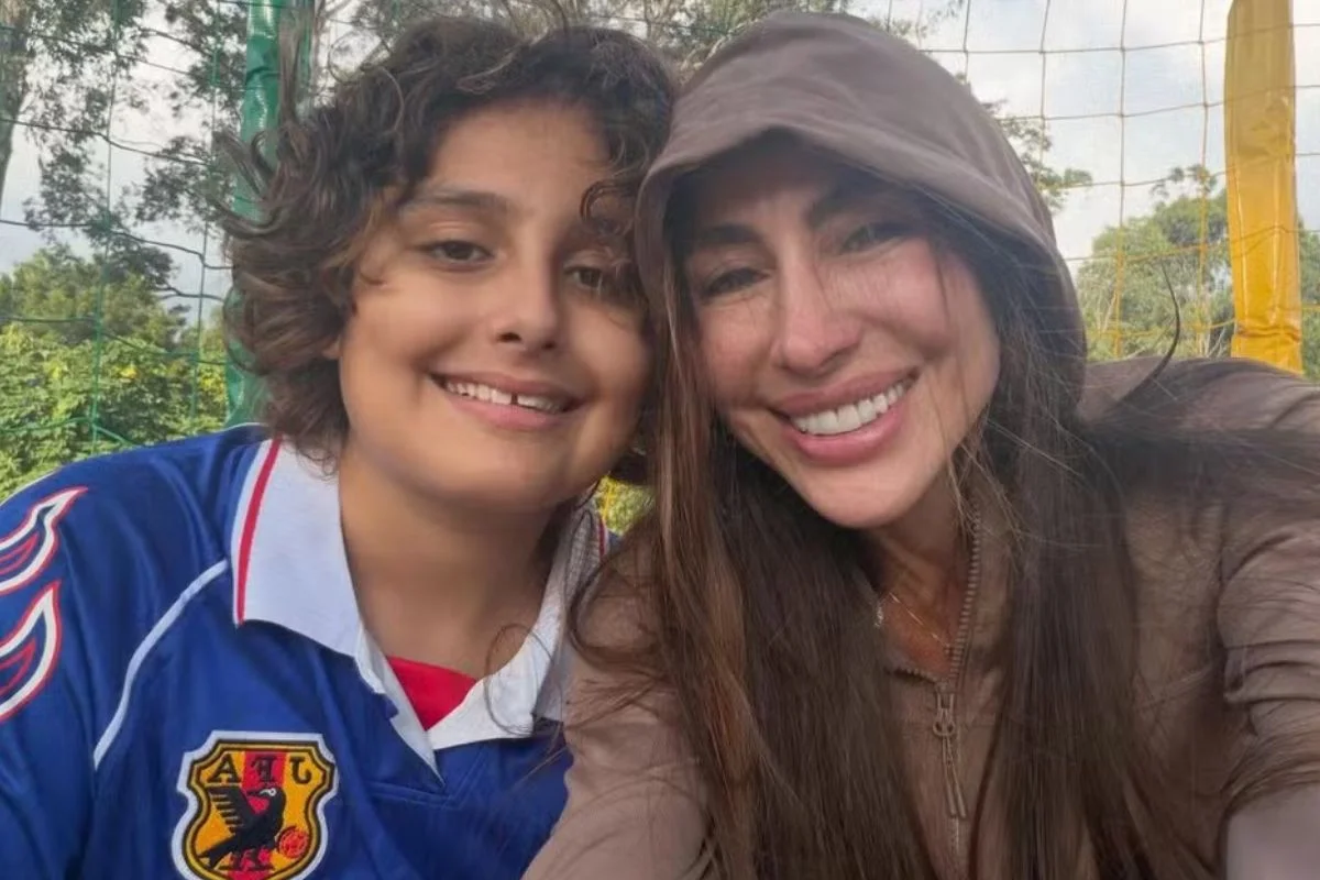 Jaque Khury e o filho Jaque Khury e o filho
