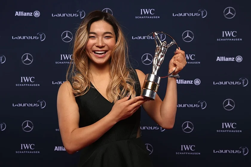 Chloe Kim, mulher mais jovem a ser medalhista olímpica no snowboard halfpipe Chloe Kim, mulher mais jovem a ser medalhista olímpica no snowboard halfpipe