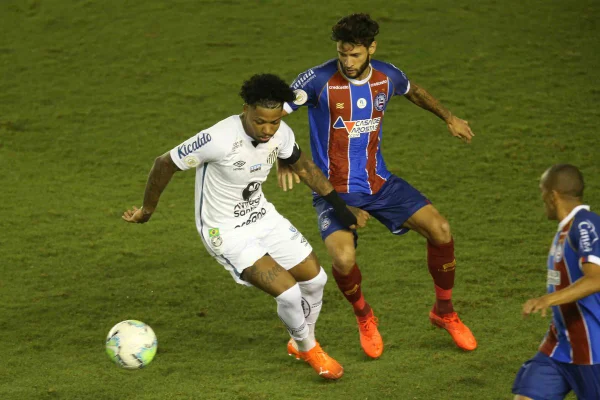 Em 45 minutos, Santos faz três gols e derrota o Bahia na Vila Belmiro