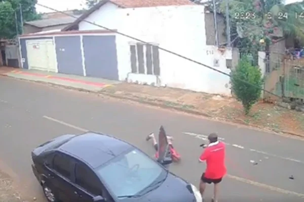 Foto colorida de homem baleado por policial após briga no Mato Grosso do Sul - Metrópoles
