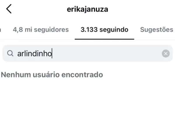 Erika Januza apaga fotos e deixa de seguir Arlindinho após término - destaque galeria
