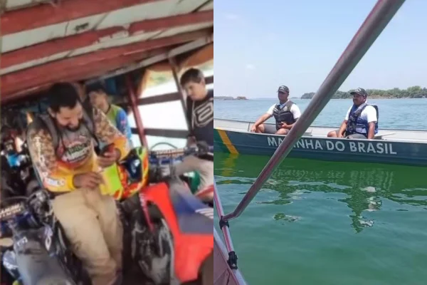 Imagem colorida, Vídeo: balsa com trilheiros afunda no Rio Tocantins; 2 seguem sumidos - Metrópoles