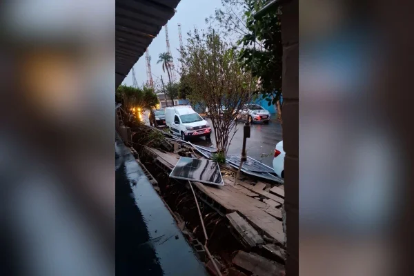 Imagem colorida mostra estragos após temporal em Ribeirão Preto. Metrópoles
