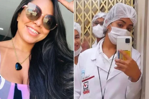 Imagem colorida de mulher sorrindo