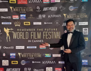 O brasileiro Bruno Palzatto conquistou o prêmio Vaga-lume de Ouro de Melhor Ator em Filme Independente, no World Film Festival in Cannes