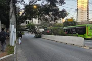 Passageiros foram obrigados a descer dos ônibus e ir buscar outros meios de transporte Passageiros foram obrigados a descer dos ônibus e ir buscar outros meios de transporte