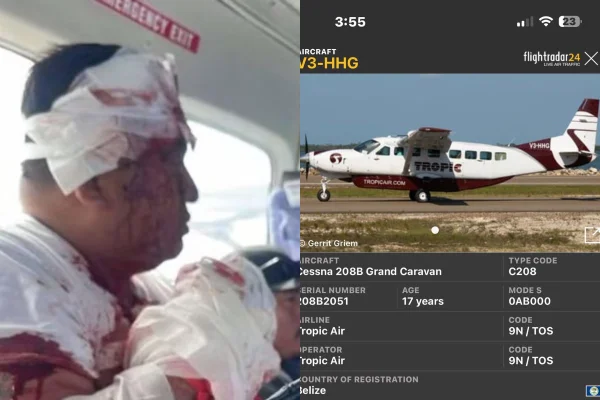 Imagem de piloto esfaqueado - Metrópoles