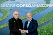 Secretário de Estado da Santa Sé, Cardeal Pietro Parolin, e presidente Luiz Inácio Lula da Silva na COP30 Secretário de Estado da Santa Sé, Cardeal Pietro Parolin, e presidente Luiz Inácio Lula da Silva na COP30