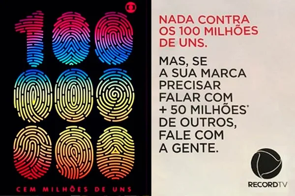 “50 Milhões de Outros”: Record cutuca campanha institucional da Globo