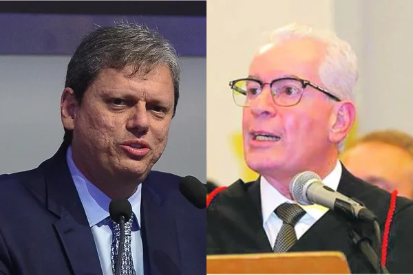Tarcísio e o chefe do MP, Paulo Sérgio