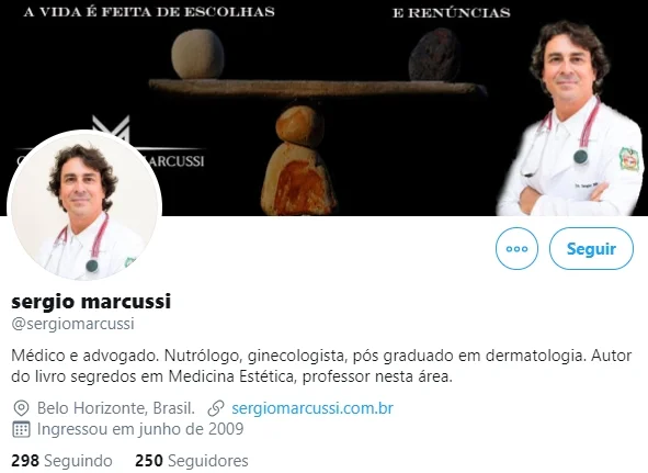 Ele se apresenta como nutrólogo, ginecologista e dermatologista Ele se apresenta como nutrólogo, ginecologista e dermatologista
