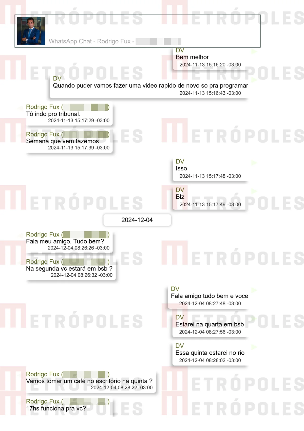 Filho de Fux ofereceu tapete vermelho a Vorcaro; veja prints das conversas - imagem 9 Filho de Fux ofereceu tapete vermelho a Vorcaro; veja prints das conversas - imagem 9