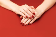 The dark red nail polish also stands out among the favorites