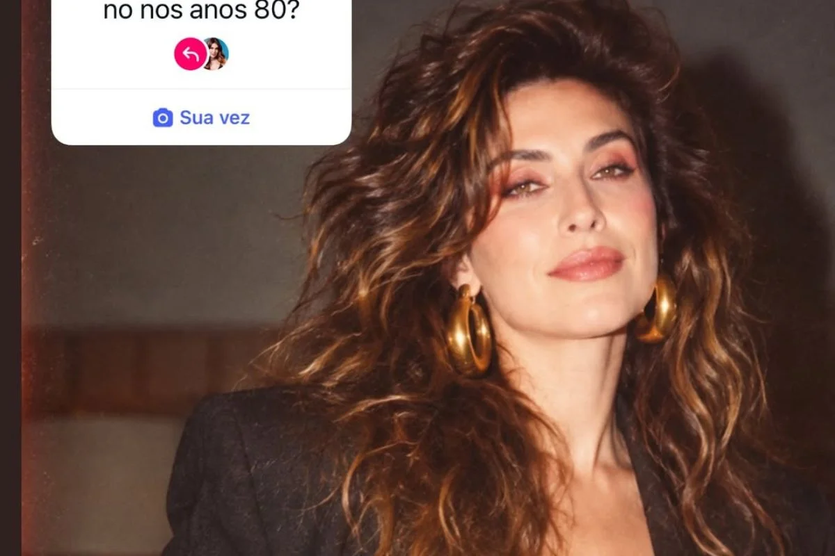 Fernanda Paes Leme também participou da trend de fotos dos anos 1980 Fernanda Paes Leme também participou da trend de fotos dos anos 1980