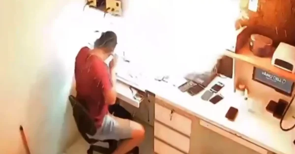 print de vídeo explosão celular