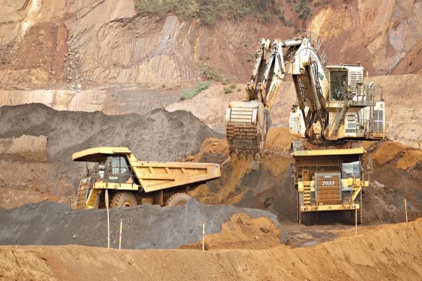 imagem colorida referente ao processo de mineração - Metrópoles