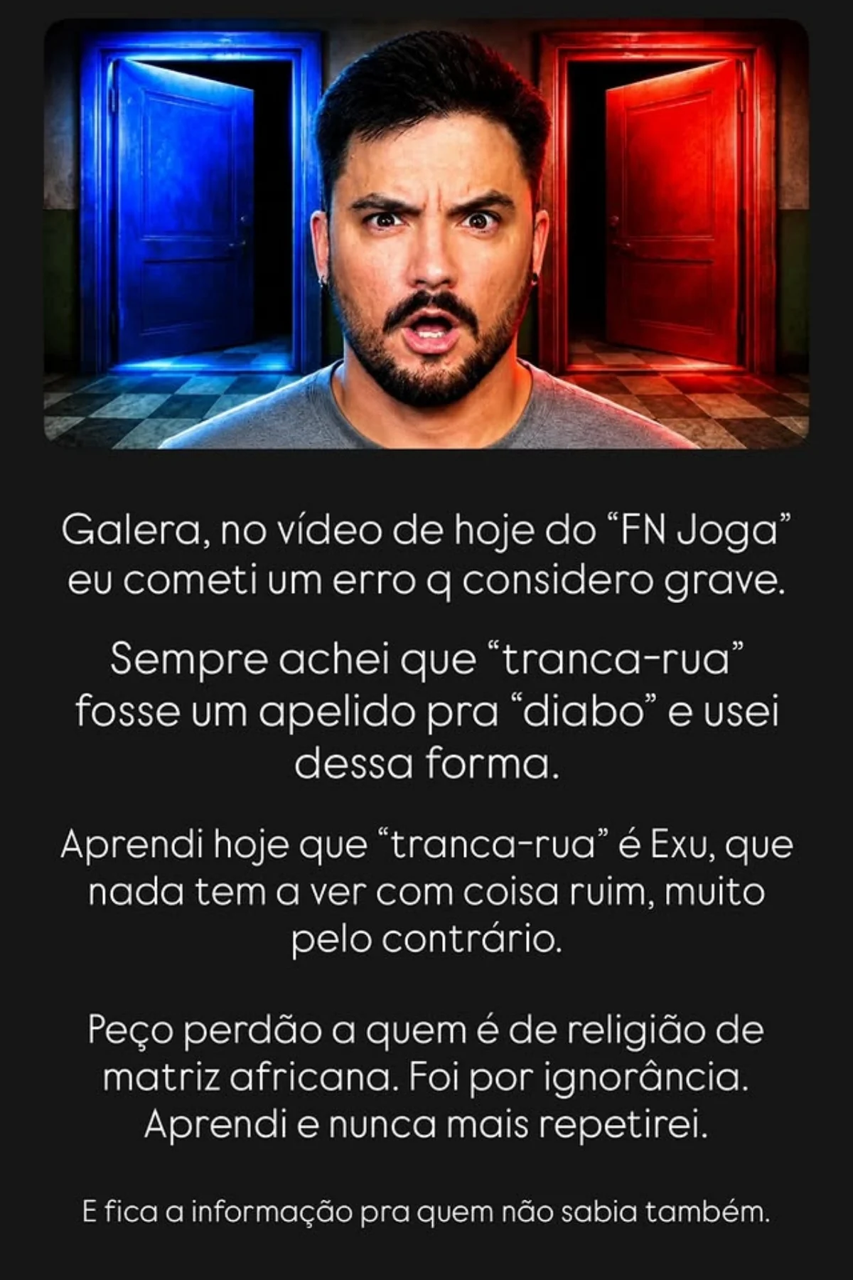 Felipe Neto se desculpou após usar termo religioso de forma pejorativa Felipe Neto se desculpou após usar termo religioso de forma pejorativa