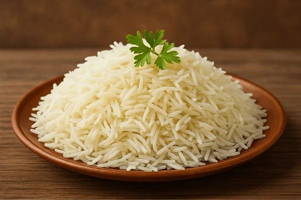Foto colorida de prato de arroz - Metrópoles