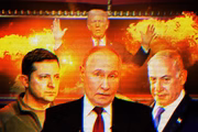 Donald Trump, Vlodymyr Zelensky, Vladimir Putin e Benjamin Netanyahu 