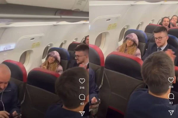 Piloto homenageia Rebeca Andrade em voo para São Paulo e passageiros ovacionam a atleta - Metrópoles