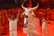 O Boi Garantido é representado pelas cores branco e vermelho O Boi Garantido é representado pelas cores branco e vermelho
