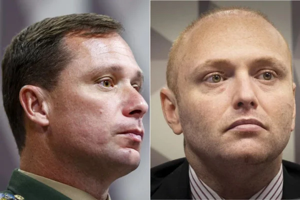 O ex-ajudante de ordens de Jair Bolsonaro Mauro Cid e o hacker Walter Delgatti Neto