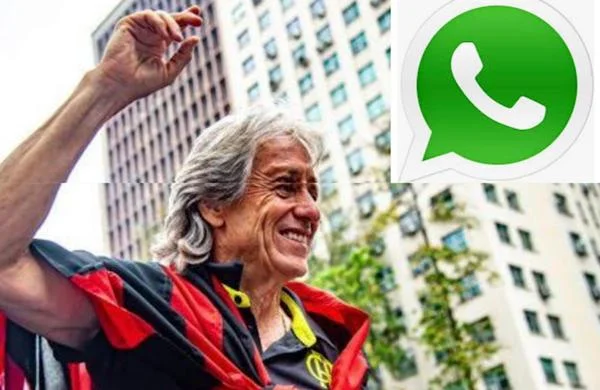 Jorge Jesus mantém contato permanente com jogadores do Fla pelo ”zap”