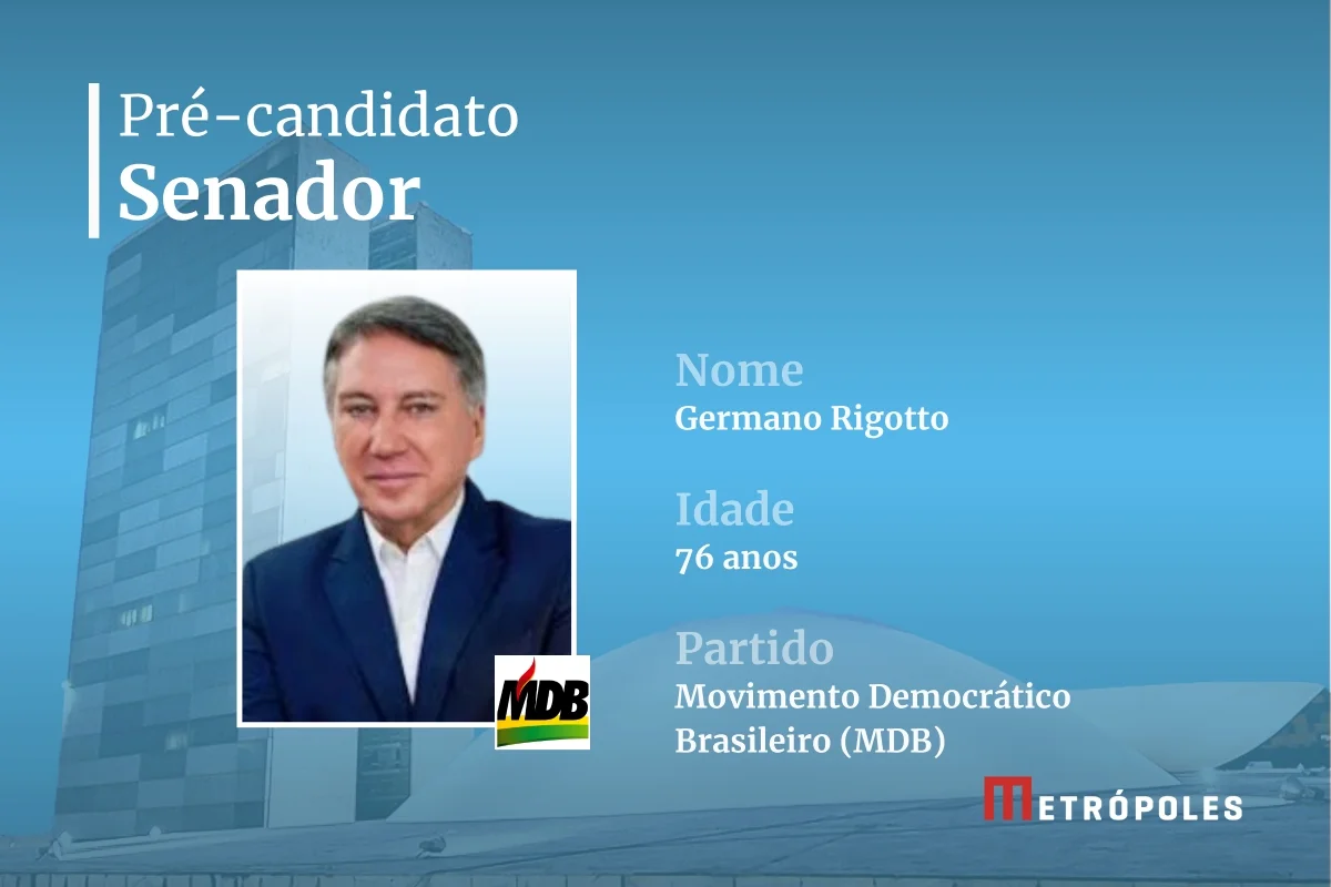 Pré-candidato ao Senado do RS - Germano Rigotto (MDB) Pré-candidato ao Senado do RS - Germano Rigotto (MDB)