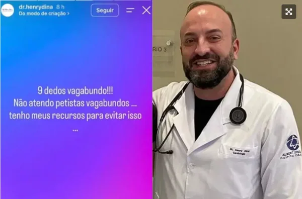 médio ao lado de postagem