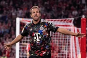 Harry Kane comemora gol pelo Bayern de Munique Harry Kane comemora gol pelo Bayern de Munique