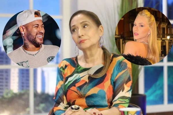 Sonia Abrão no meio de Neymar e Virginia