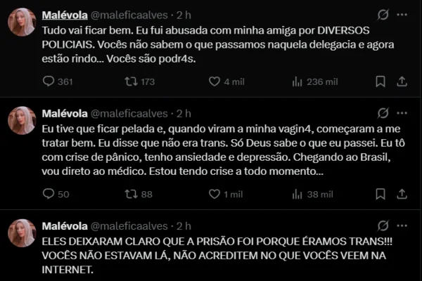Malévola afirma que foi abusada por policiais egípcios durante prisão - destaque galeria Malévola afirma que foi abusada por policiais egípcios durante prisão - destaque galeria