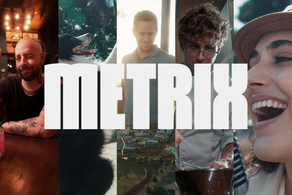 Imagem colorida da logo da Metrix