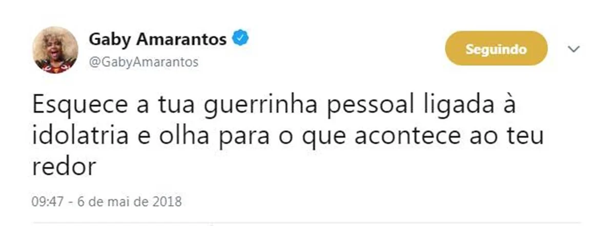Gaby Amarantos discute com fãs de Kaysar em defesa de Gleici e Wagner - imagem 11 Gaby Amarantos discute com fãs de Kaysar em defesa de Gleici e Wagner - imagem 11